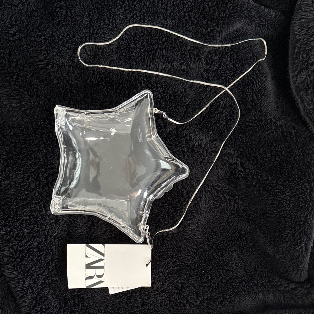 Zara Transparent Star Bag with Silver Strap